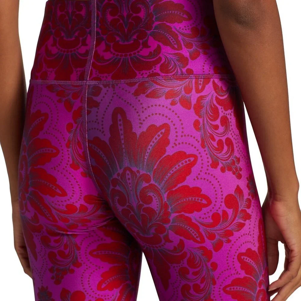NWT EXCLUSIVE Terez Ruby Amethyst Damask Leggings XS - Picture 5 of 16